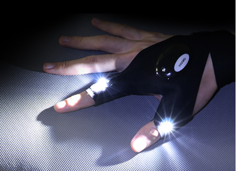 Outdoor Flashlight Gloves With Waterproof LED Lights