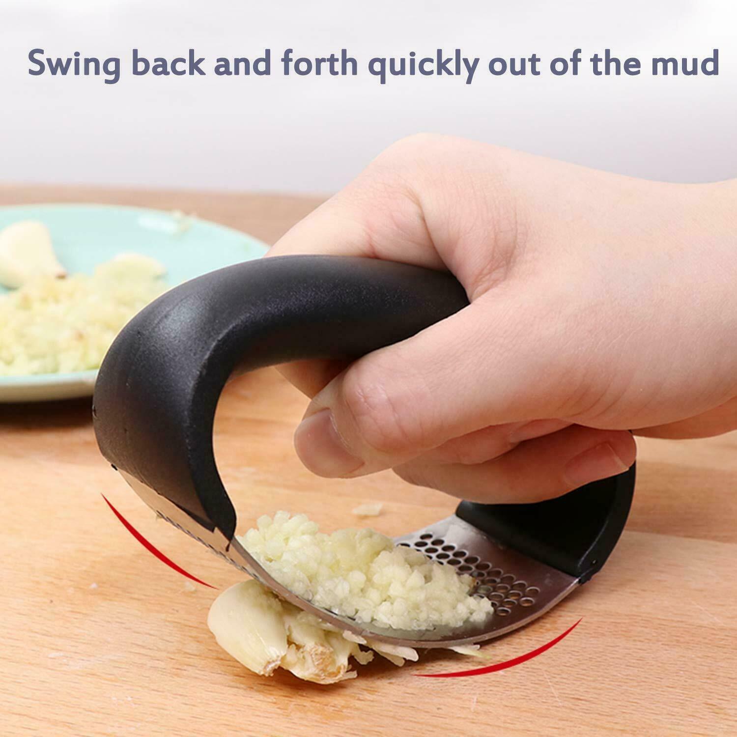 Effortless Garlic Press - Easy Squeeze, Easy Clean, and Durable Stainless Steel Design