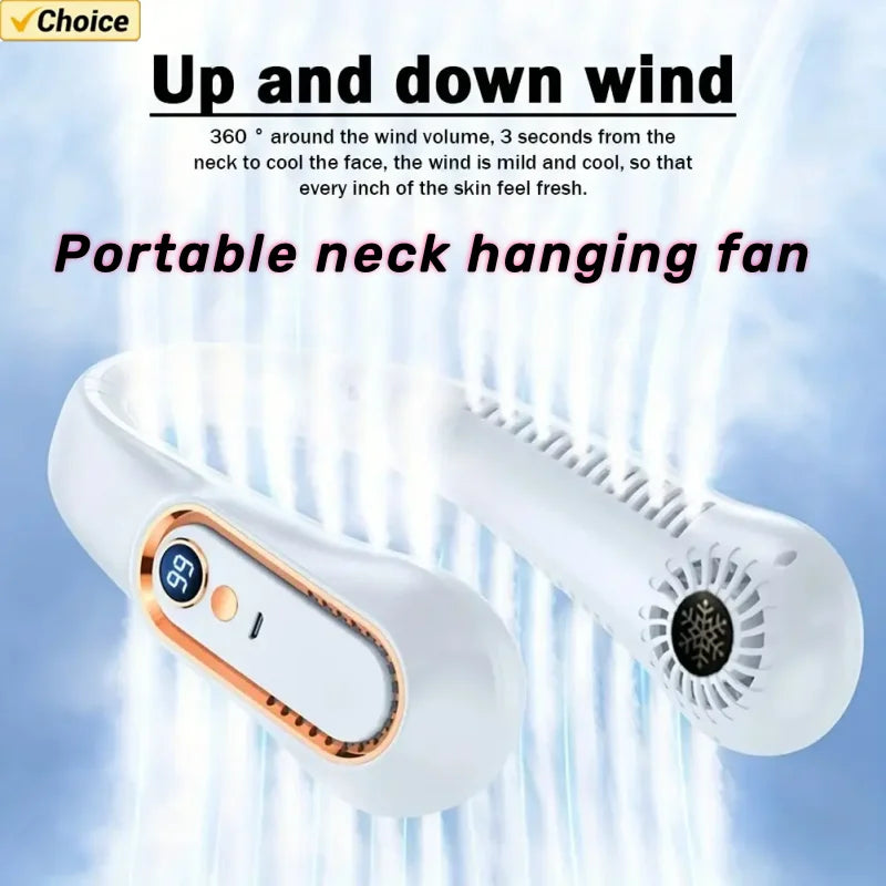 50% Discount on Checkout-Stay Cool and Hands Free with the Portable  Rechargeable Neck Fan